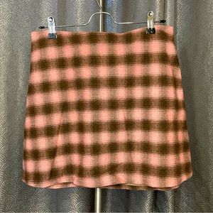 Wilfred Plaid Mini Skirt - Academia - Pink & Brown - Aritzia